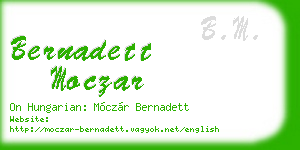 bernadett moczar business card
