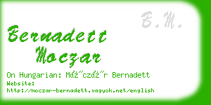 bernadett moczar business card